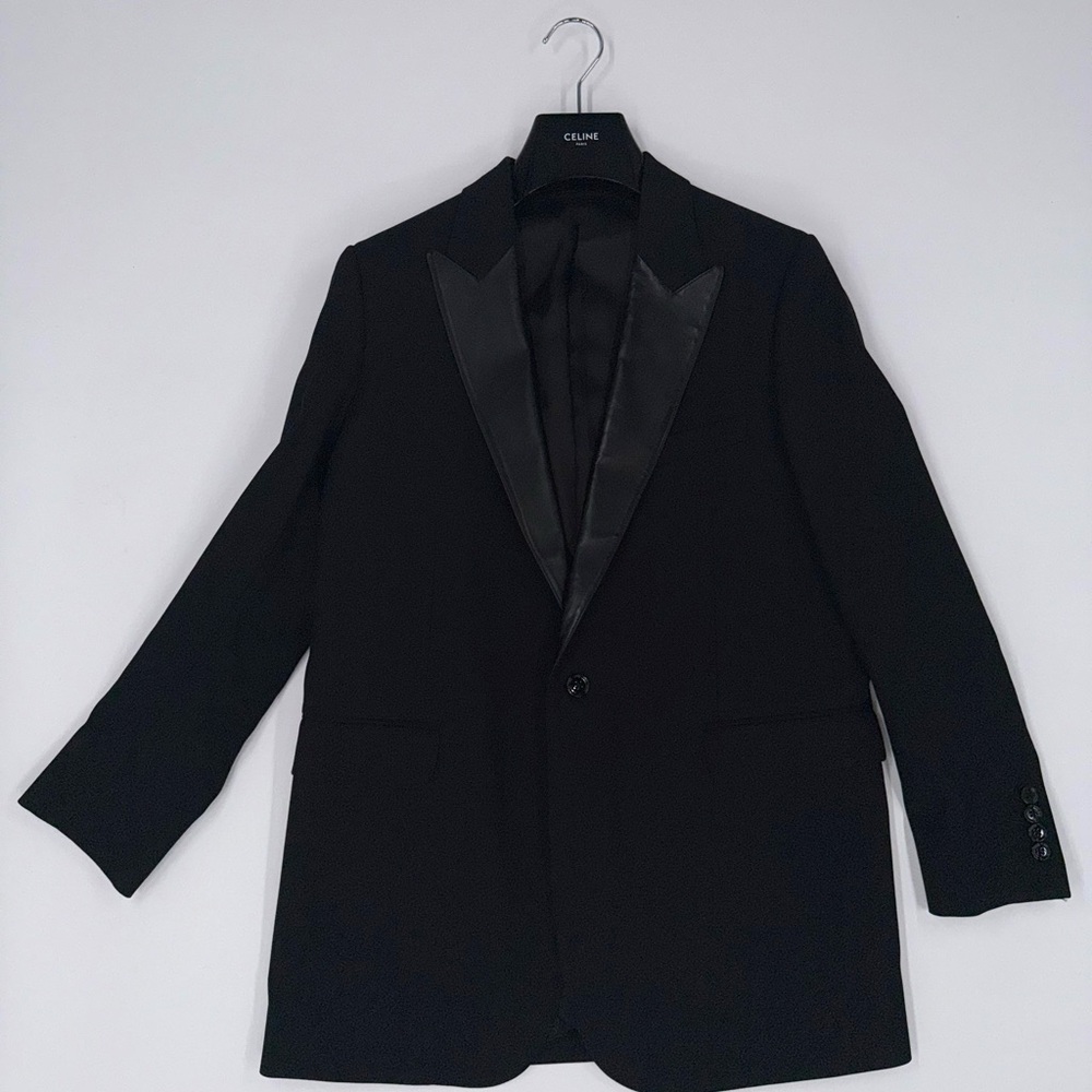 Celine Elegant Black Tuxedo Jacket
